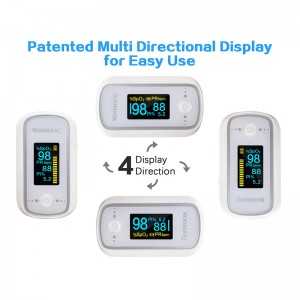 K01W 0.96 TFT Screen Visual Alarm Pediatric SpO2 Pulse Oximeter Fingertip with Sound
